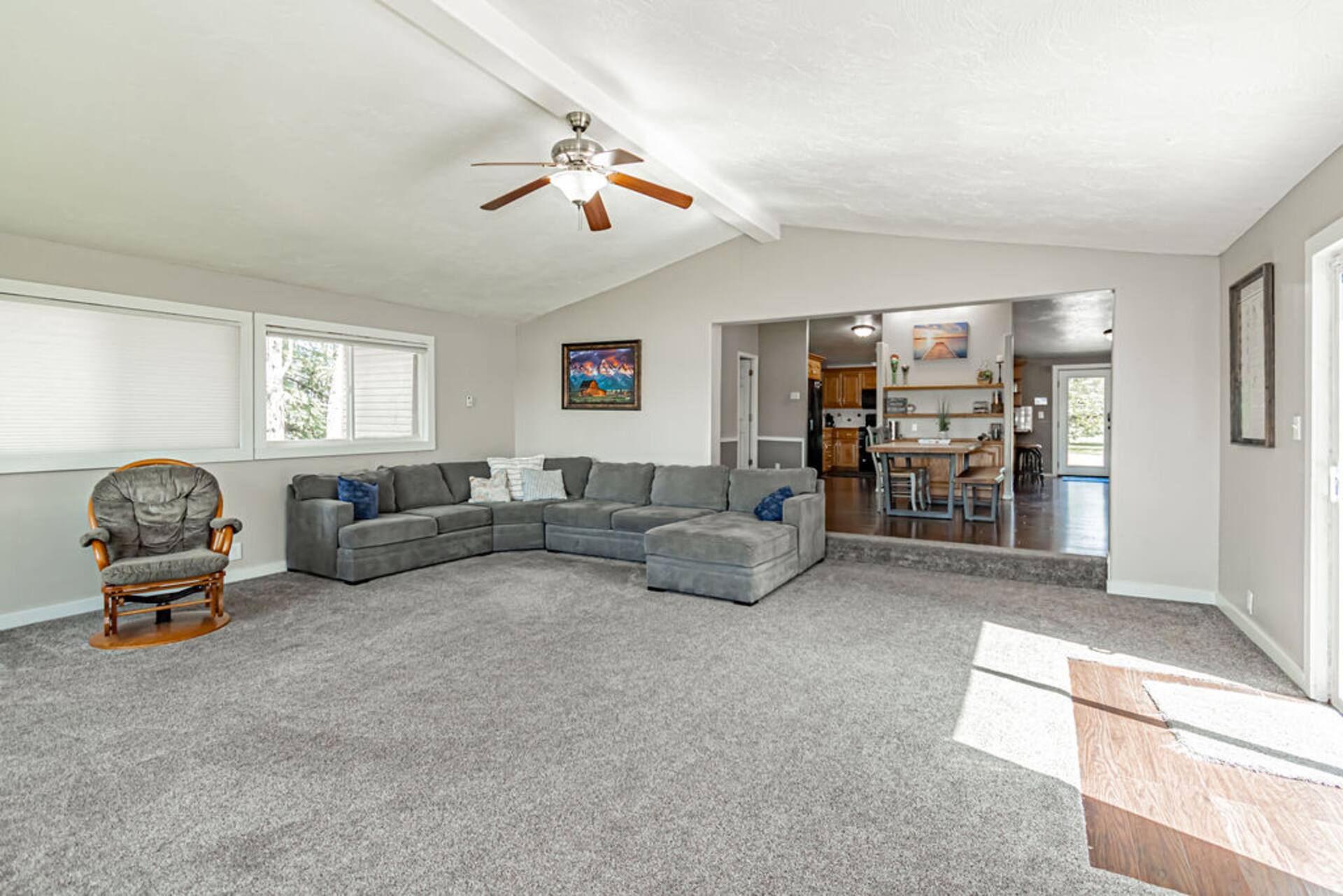 Great room with sectional seating